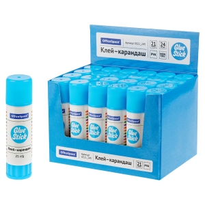 Клей-карандаш OfficeSpace, 21г, дисплей, ПВА Клей-карандаш OfficeSpace, 21г, дисплей, ПВА