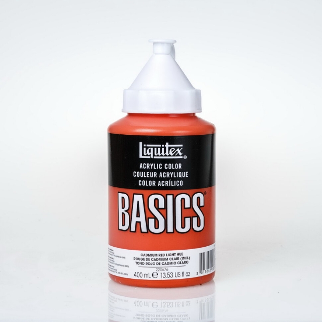 Краска акриловая LIQUITEX Basics №510 кадмий красный светлый имит 400 мл купить в художественном магазине ArtCraft.Space