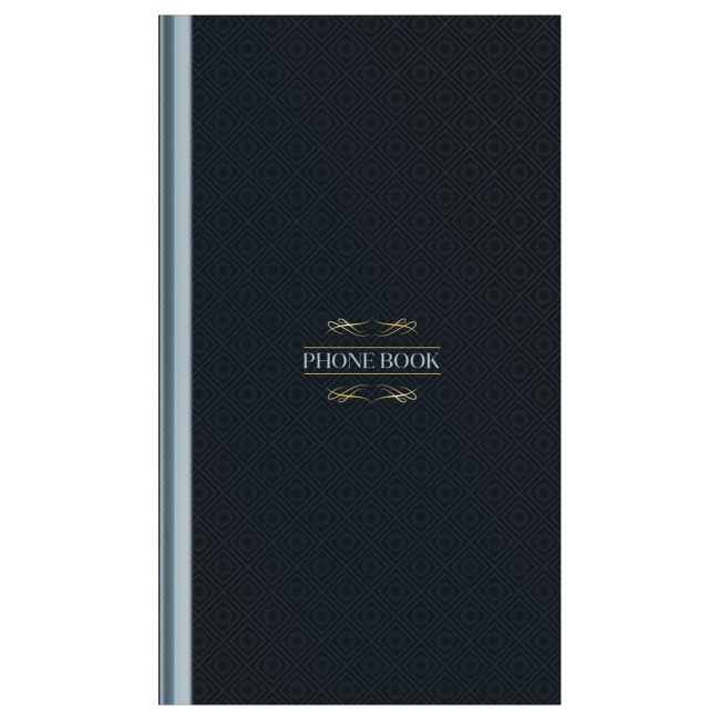 Телефонная книга А5, 80л., 7БЦ, OfficeSpace "Моноколор. Dark", выборочный УФ-лак, с высечкой