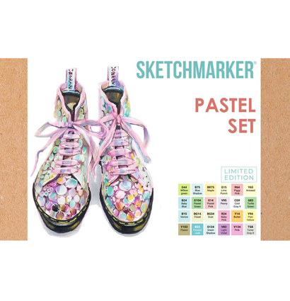 Набор маркеров для скетчей Sketchmarker "Pastel Set" 24 цвета, 6 линеров, альбом купить в магазине маркеров ArtCraft.Space с доставкой по всему миру
