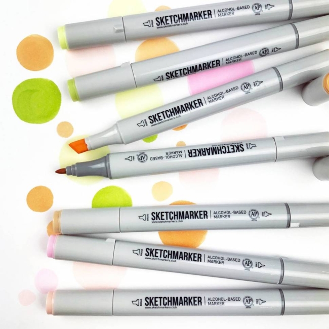 Набор маркеров для скетчей Sketchmarker "Pastel Set" 24 цвета, 6 линеров, альбом купить в магазине маркеров ArtCraft.Space с доставкой по всему миру