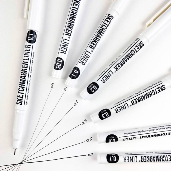 Набор маркеров для скетчей Sketchmarker "Pastel Set" 24 цвета, 6 линеров, альбом купить в магазине маркеров ArtCraft.Space с доставкой по всему миру