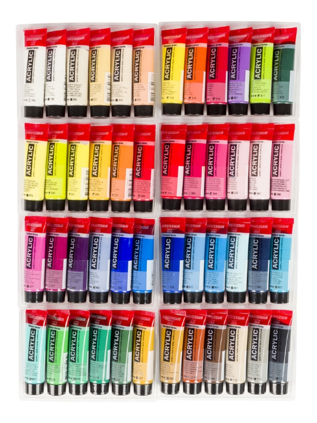 Набор акриловых красок Amsterdam Standard 48 цветов в тубах 20 мл купить в художественном магазине ArtCraft.Space с доставкой