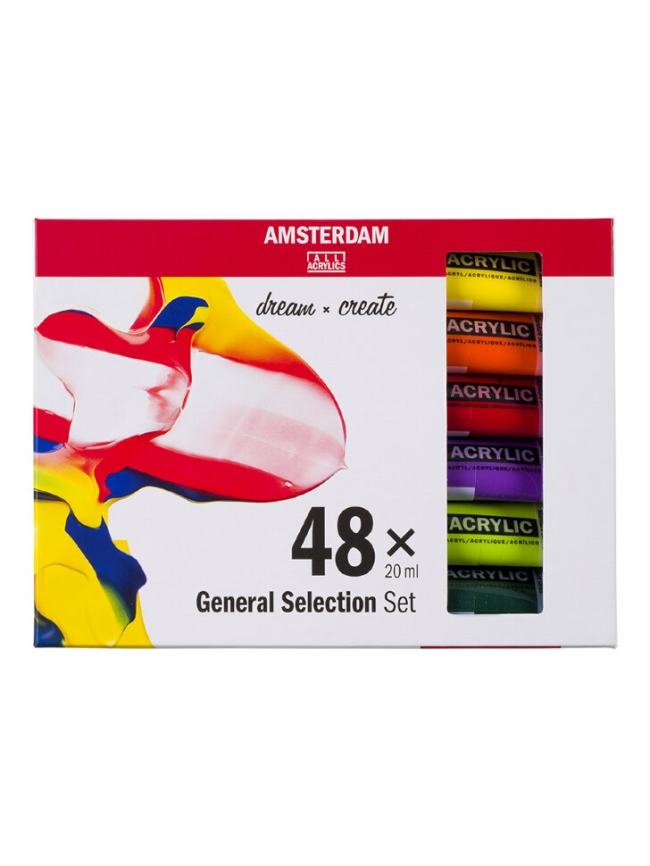 Набор акриловых красок Amsterdam Standard 48 цветов в тубах 20 мл купить в художественном магазине ArtCraft.Space с доставкой
