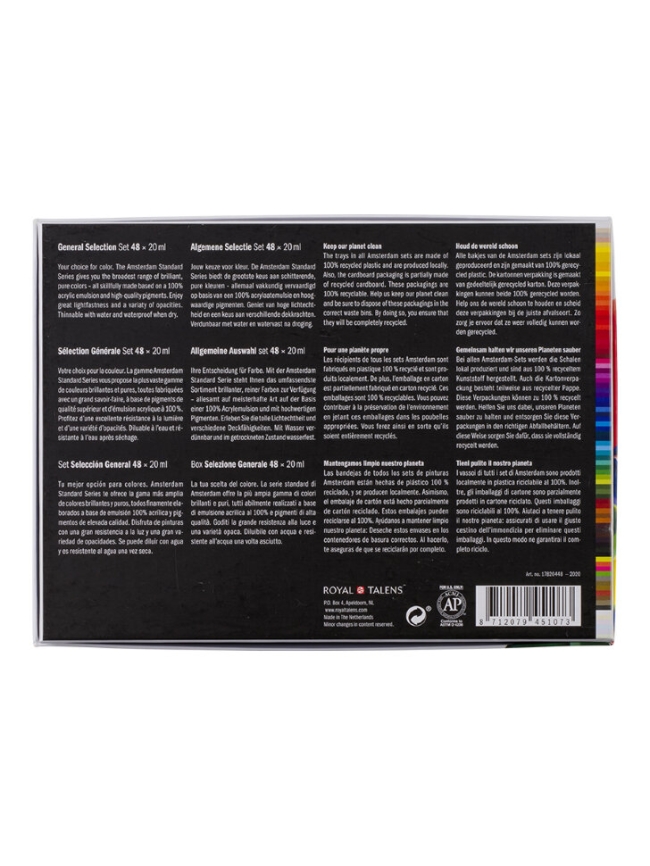 Набор акриловых красок Amsterdam Standard 48 цветов в тубах 20 мл купить в художественном магазине ArtCraft.Space с доставкой