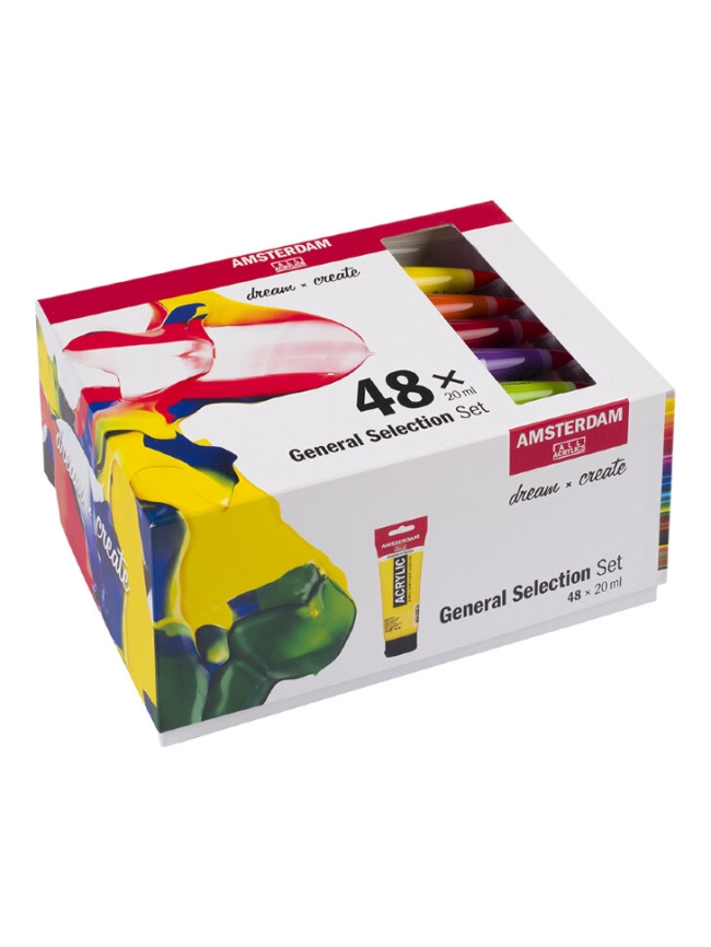 Набор акриловых красок Amsterdam Standard 48 цветов в тубах 20 мл купить в художественном магазине ArtCraft.Space с доставкой