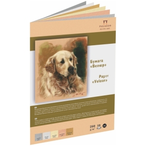 Папка для пастелей 10л. 250*350мм Лилия Холдинг "Velour", 260 г/м2, 5 цветов