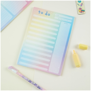 Блок для записей (To Do list) MESHU 14,8*21,0см (А5), 50л., "Candy color", на склейке
