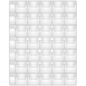 Лист для альбома OfficeSpace "Optima" на 35 монет 35*35, 120мкм