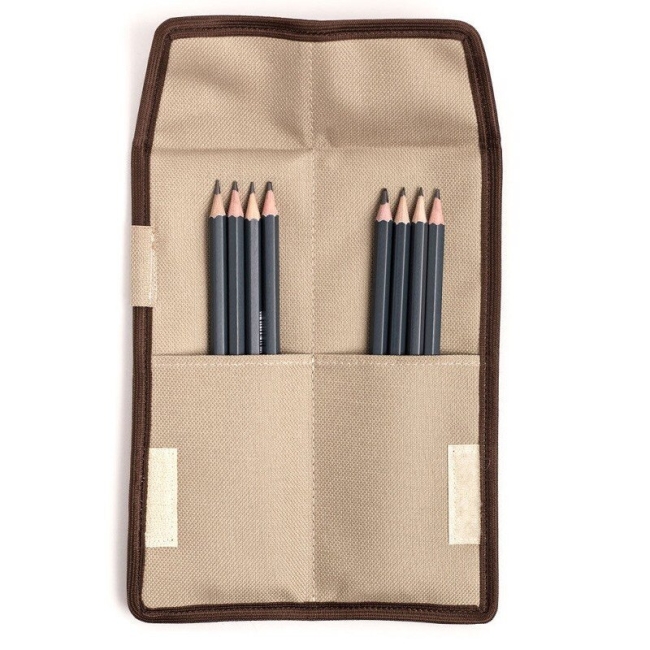 Пенал бежевый карманный для карандашей и ручек Малевичъ купить в художественном магазине ArtCraft.Space с доставкой по всему миру