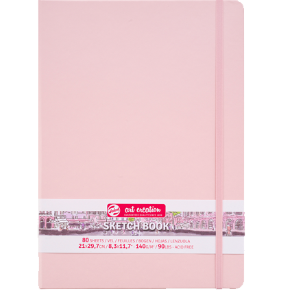 Скетчбук розовый для зарисовок Art Creation Sketchbook Royal Talens с резинкой А4 / 80 листов / 140 гм купить в магазине ArtCraft.Space с доставкой по всему миру