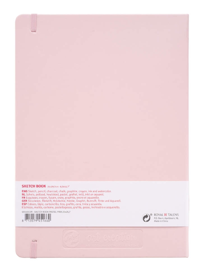 Скетчбук розовый для зарисовок Art Creation Sketchbook Royal Talens с резинкой А4 / 80 листов / 140 гм купить в магазине ArtCraft.Space с доставкой по всему миру