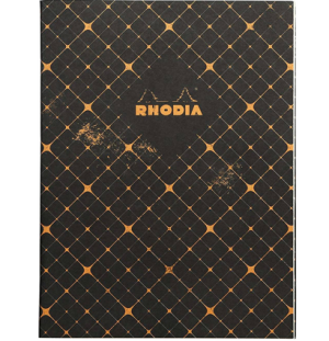 Блокнот Rhodia HERITAGE, А5, черный quadrille, мягкая обложка, клетка, 70л, кремовый, микроперф., 90,