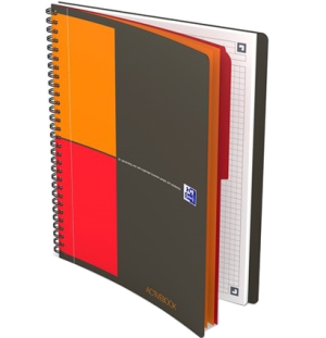 Бизнес-тетрадь OXFORD International ActiveBook B5 80л клетка двойная спираль разделитель пластиковая,