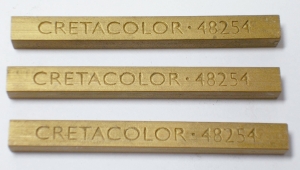 Пастель сухая необоженная "PASTEL CARRE",высокая светостойкость, размер 7х7, длина 72 мм, цве ЗОЛОТОЙ