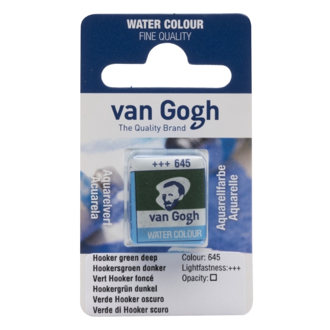 Краска акварельная Van Gogh кювета №645 Зеленый Хукера насыщенный