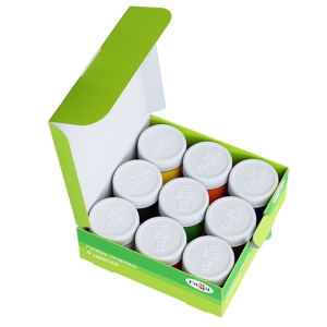 Гуашь Гамма "Пчелка", 09 цветов, 20мл, картон. упак.