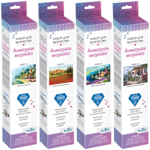 Алмазная мозаика Origami "Алмазные узоры.Жаркая Испания/Испания в цветах/Итальянские деревни/Красочная Италия/Летние воспоминания",30*40см,ассор,европ