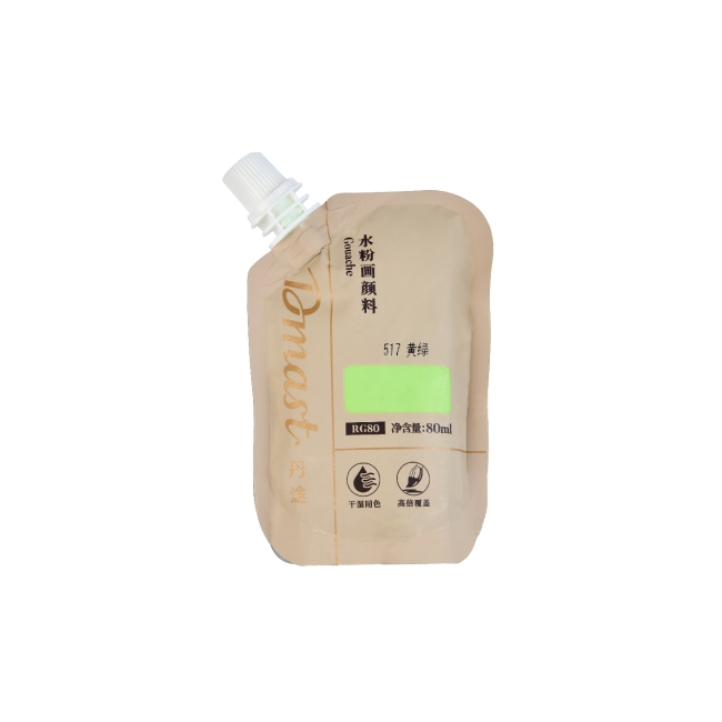 Гуашь Dmast дой-пак 80мл 517 Желто-зеленый