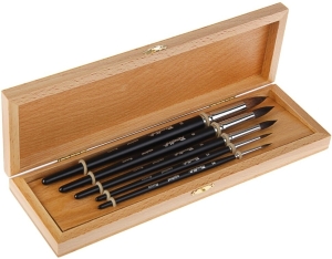 Набор кистей Roubloff №1 белка 5шт в шкатулке,