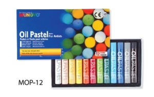 Пастель масляная круглая художественная 12 цветов в картонной коробке