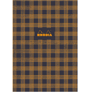 Блокнот Rhodia HERITAGE, А5, черный tartan, мягкая обложка, клетка, 32л, кремовый, 90г/м2, сшивка 11,