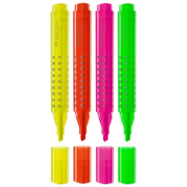 Набор маркеров-текстовыделителей Faber-Castell Grip 1543 4 цвета купить в магазине ArtCraft.Space Набор маркеров-текстовыделителей Faber-Castell Grip 1543 4 цвета купить в магазине ArtCraft.Space