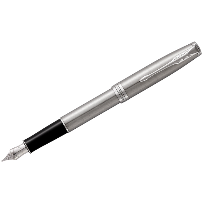 Ручка перьевая Parker "Sonnet Stainless Steel CT" 0,8мм, подар. уп.