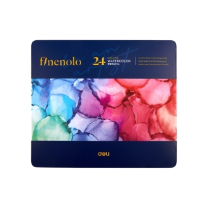 Набор акварельных карандашей Finenolo 24 цвета в металлическом пенале