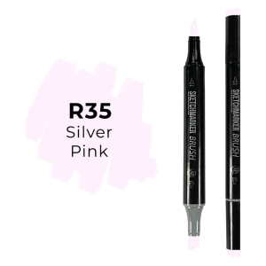 Маркер SKETCHMARKER Brush двухсторонний на спирт.основе цв.R35 Серебристо розовый Маркер SKETCHMARKER Brush двухсторонний на спирт.основе цв.R35 Серебристо розовый