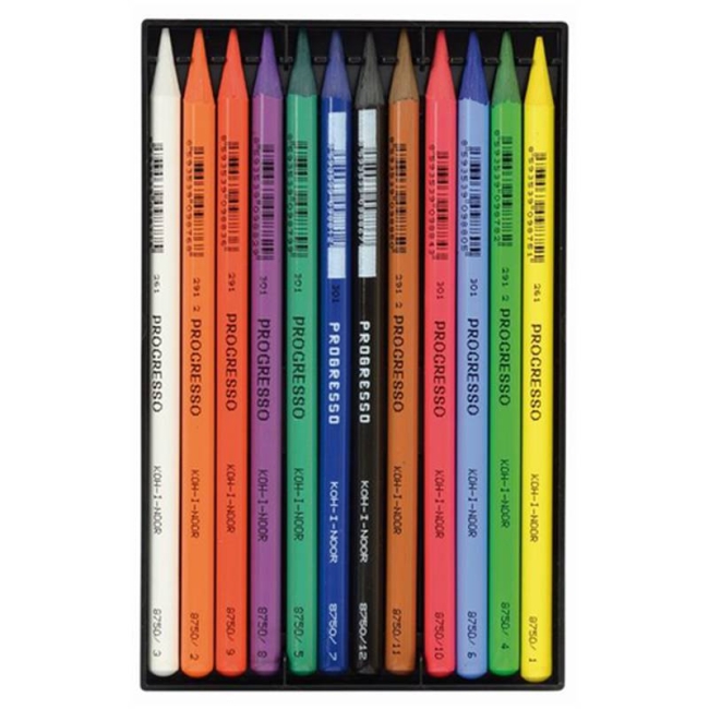 Акварельные карандаши Koh-I-Noor Progresso Aquarell 12 цветов купить в магазине ArtCraft.Space с доставкой Акварельные карандаши Koh-I-Noor Progresso Aquarell 12 цветов купить в магазине ArtCraft.Space с доставкой