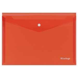 Папка-конверт на кнопке Berlingo "No Secret", А4, 200мкм, красная
