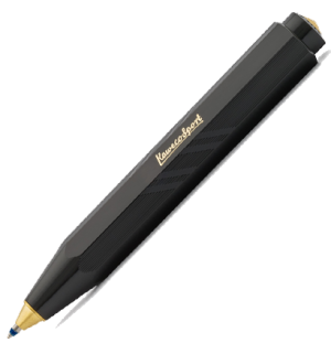 Ручка шариковая KAWECO CLASSIC Sport Guilloche 1.0мм черный корпус с орнаментом,