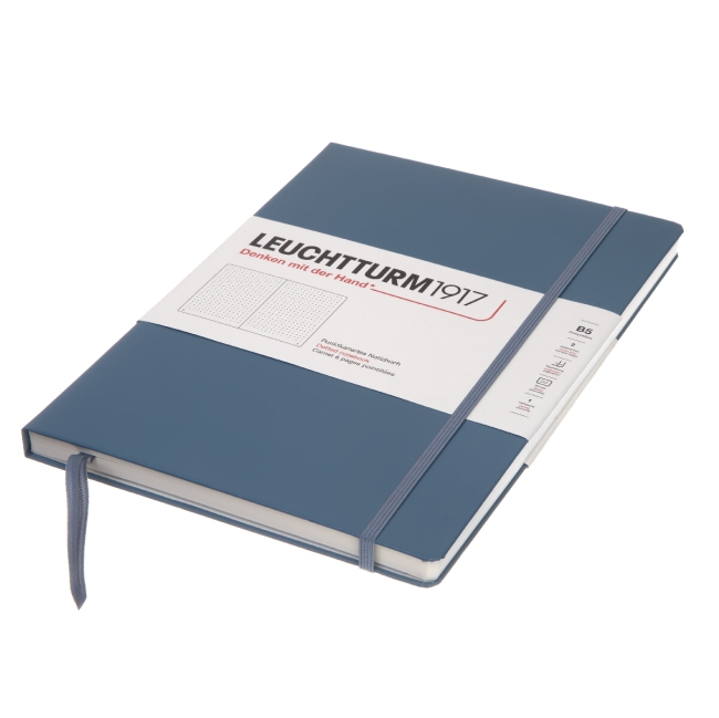 Блокнот Leuchtturm1917 Composition B5 (17.8x25.4см), 80г/м2 - 109л.в точку твердая обложка, цвет: Синий Камень