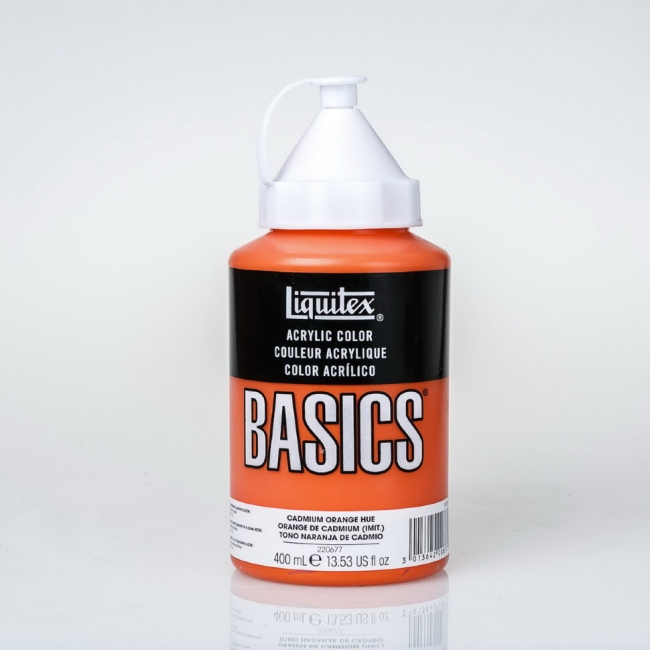 Краска акриловая LIQUITEX Basics №720 кадмий оранжевый имит 400 мл купить в художественном магазине ArtCraft.Space с доставкой по всему миру