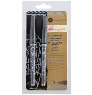 Набор маркеров Manuscript CalliCreative Metallic 2,4мм цв. серебро и золото 2шт блистер,