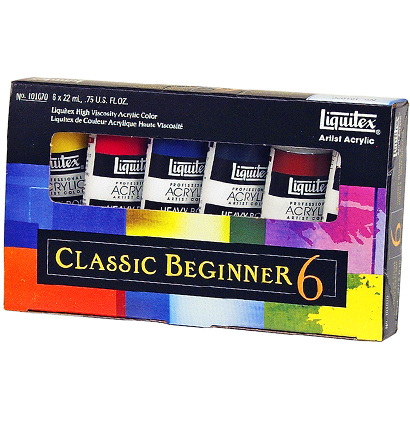 Набор акриловых красок Liquitex Acrylic Heavy Body Classic Beginner 6 цветов в тубах 22 мл купить в художественном магазине ArtCraft.Space с доставкой по РФ и СНГ