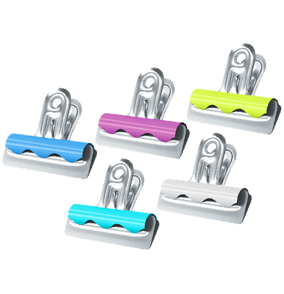 Зажимы-бульдоги для бумаги или скетчбука Berlingo 10 штук размер 25 мм (пастельные цвета) купить в магазине ArtCraft.Space с доставкой по всему миру