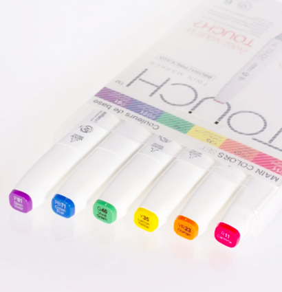 Купить набор маркеров для скетчинга Touch Brush 6 штук в магазине товаров для скетчинга ArtCraft.Space с доставкой по РФ