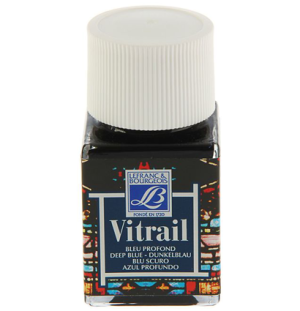 Краска по стеклу VITRAIL банка 50мл №465 Насыщенный голубой,
