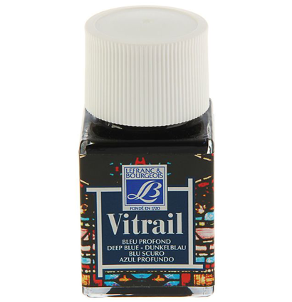 Краска по стеклу VITRAIL банка 50мл №465 Насыщенный голубой,