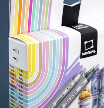 Набор спиртовых маркеров Малевичъ GrafArt Brush, Светлые тона 24 цвета,