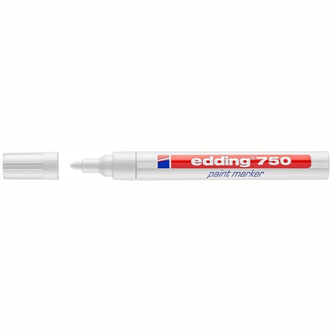 Маркер-краска Edding "750" белый, 2-4мм