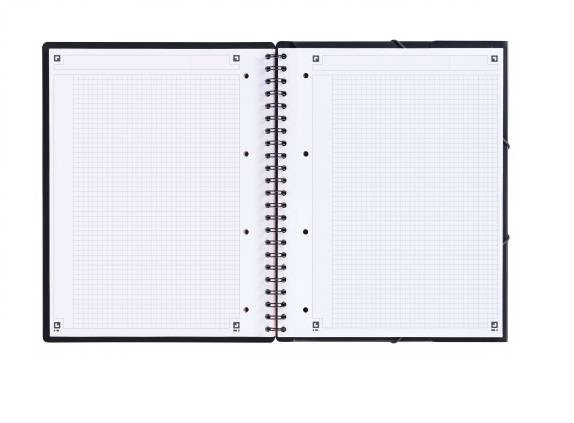 Бизнес-тетрадь OXFORD International MeetingBook A4+ 80л клетка папка с 3 клапанами спираль пластико.,
