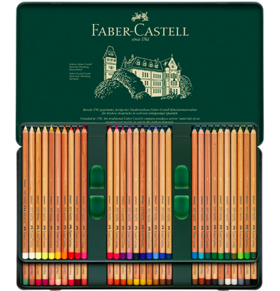 Пастельные карандаши Faber-Castell Pitt Pastel Pencils в наборе 60 цветов в пенале купить в магазине товаров для рисования ArtCraft.Space с доставкой по РФ и СНГ