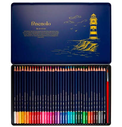 Набор акварельных карандашей Finenolo 36 цветов в металлическом пенале Набор акварельных карандашей Finenolo 36 цветов в металлическом пенале