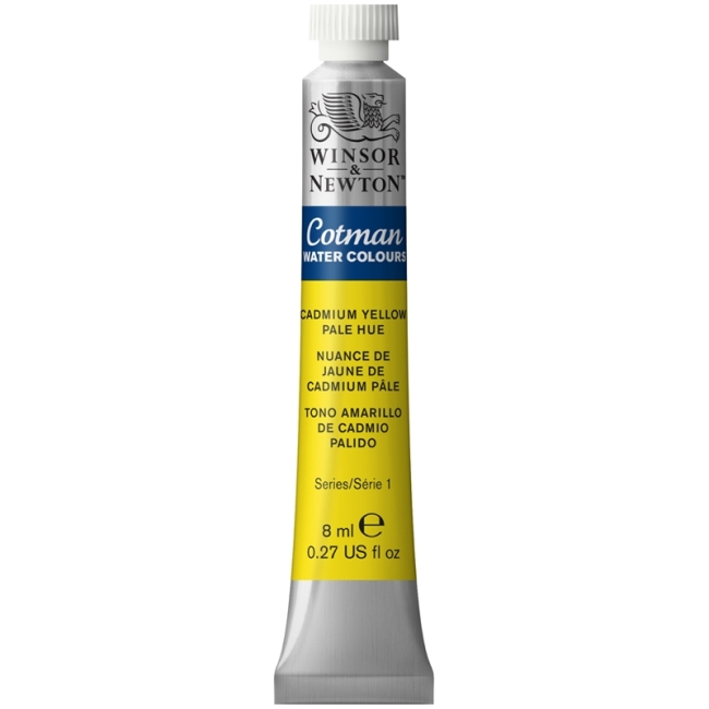 Акварель Winsor&Newton "Cotman", 8мл, туба, светло-желтый кадмий