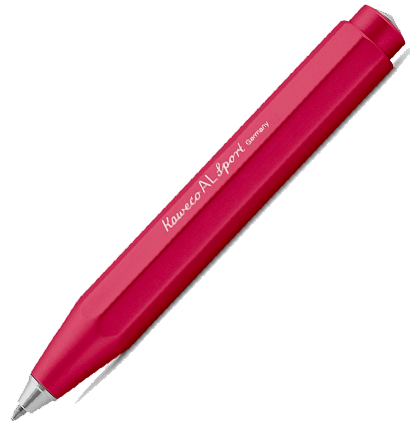 Ручка шариковая KAWECO AL Sport 1.0мм корпус красный,