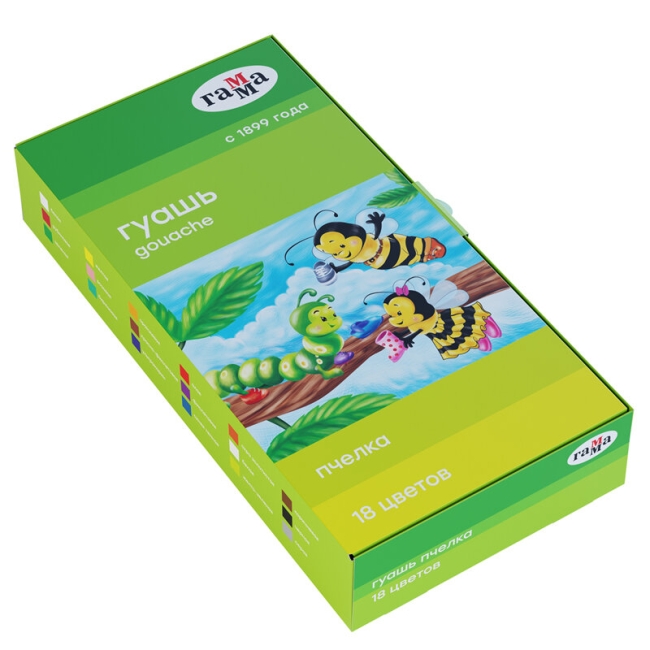 Гуашь Гамма "Пчелка" набор красок 18 цветов в банках 20 мл купить в художественном магазине ArtCraft.Space с доставкой по всему миру Гуашь Гамма "Пчелка" набор красок 18 цветов в банках 20 мл купить в художественном магазине ArtCraft.Space с доставкой по всему миру