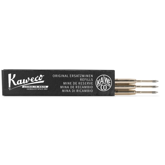 Набор стержней для шариковых ручек KAWECO G2 3шт 1.4мм черный